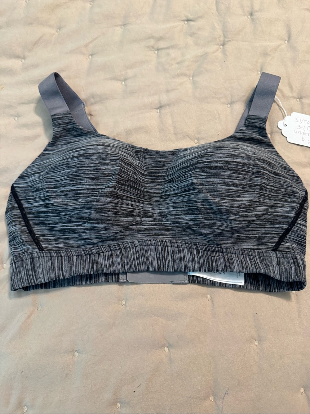 Heathered Gray underwire Support Sports Bra